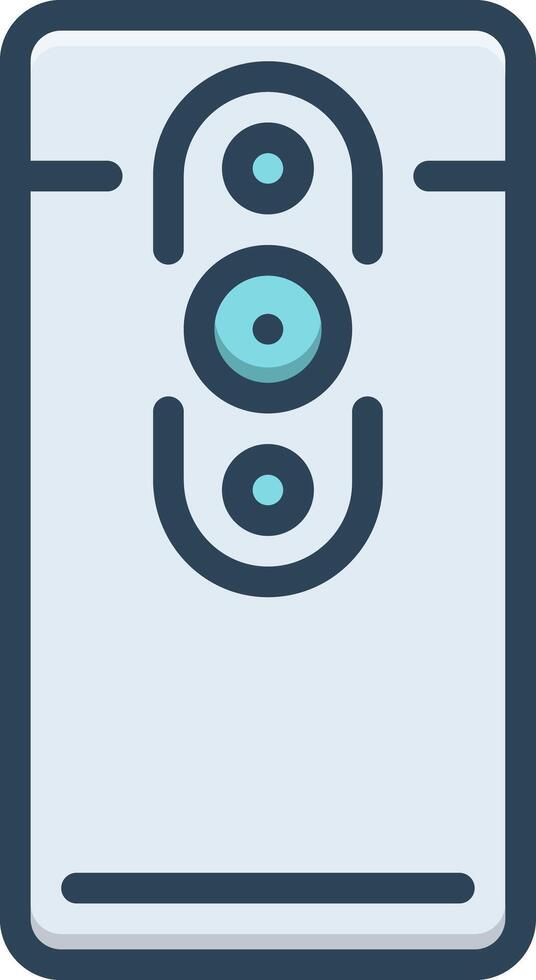 Color icon for back camera vector