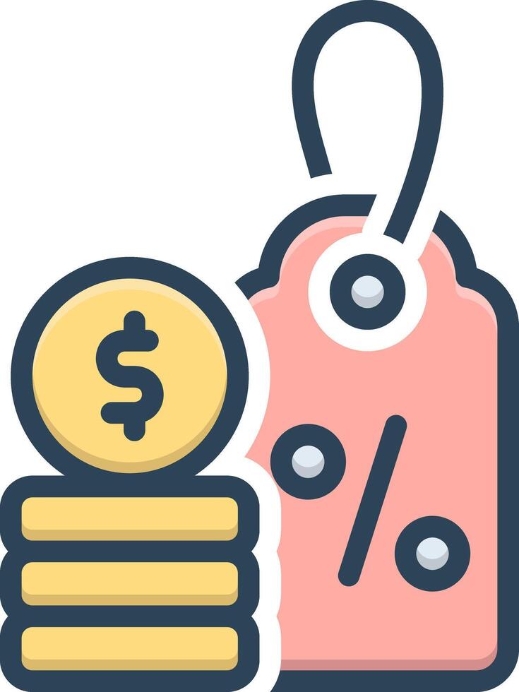 Color icon for discount vector