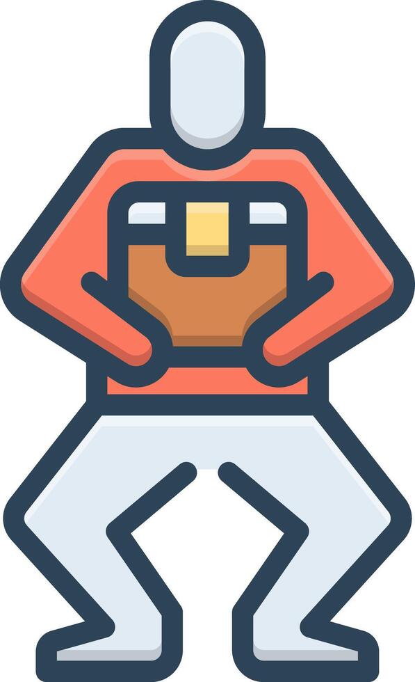 Color icon for carry box vector