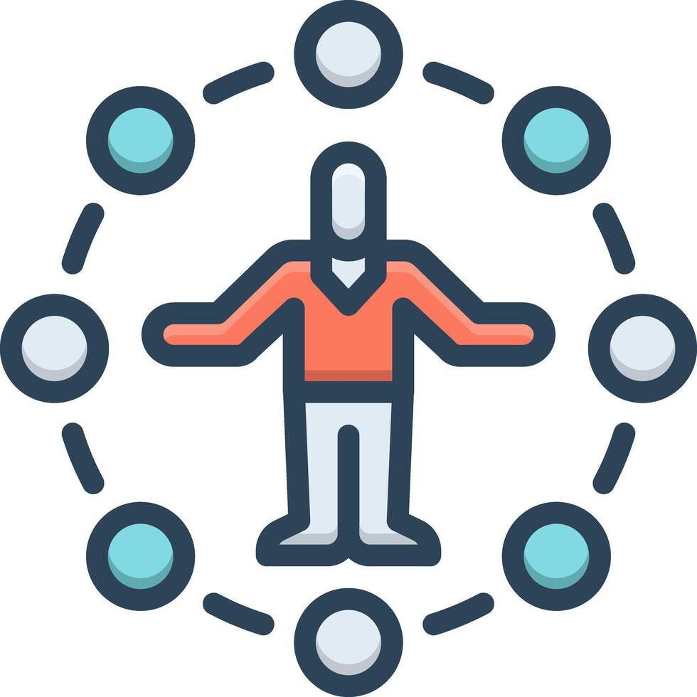 Color icon for multiskills vector