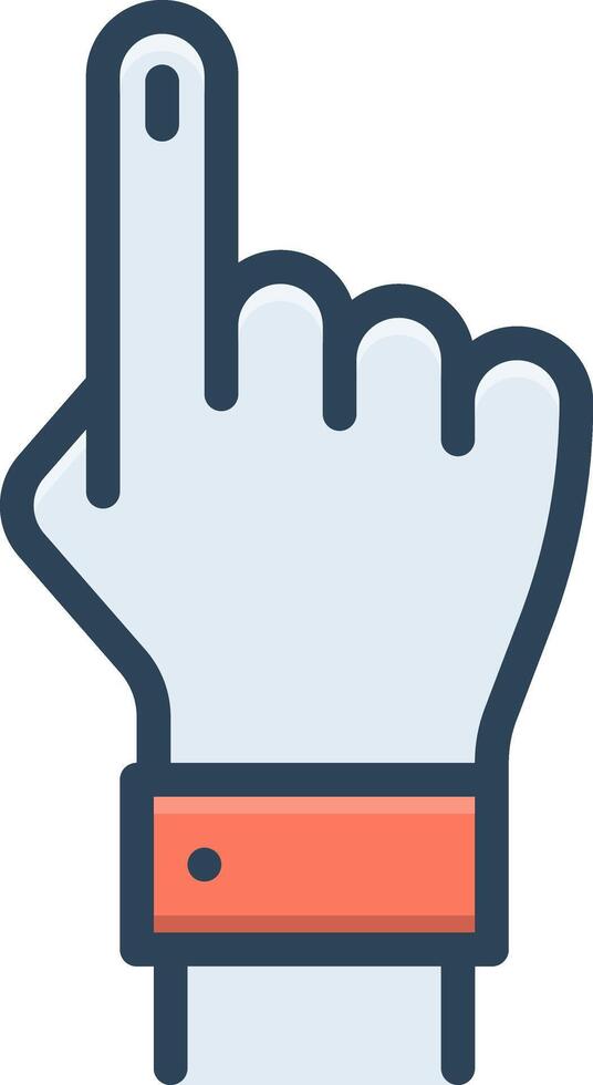 Color icon for vote vector
