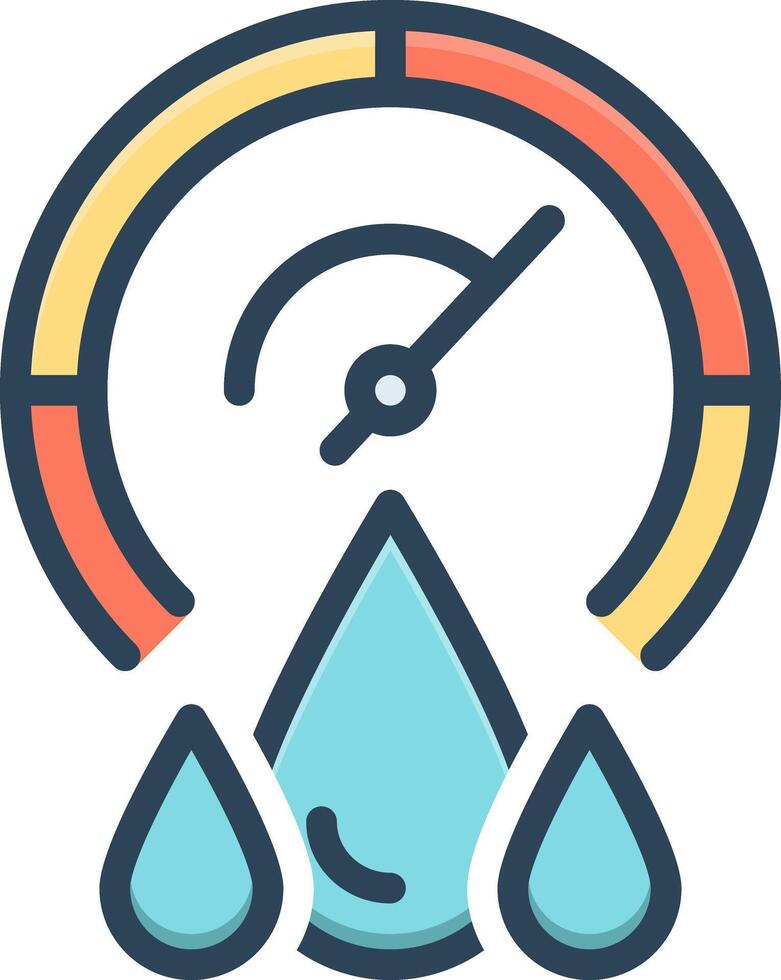 Color icon for humidity vector