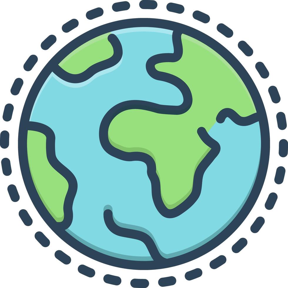 Color icon for globe vector