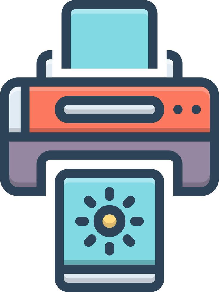 Color icon for photo print vector