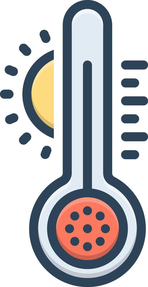 Color icon for degree celsius vector