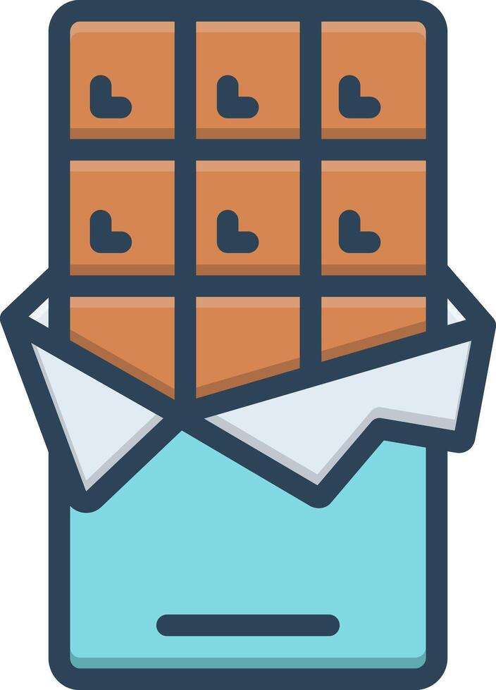 Color icon for chocolate vector
