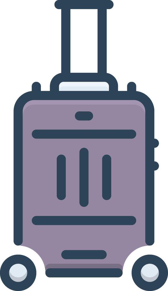 Color icon for suitcase vector