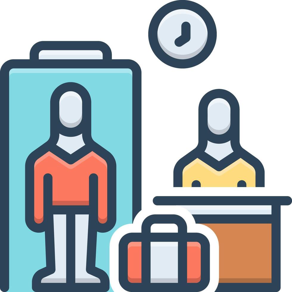 Color icon for check in vector