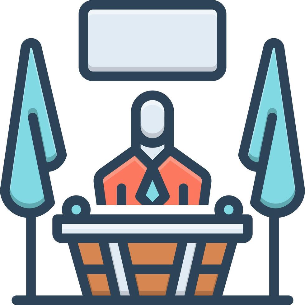 Color icon for president vector