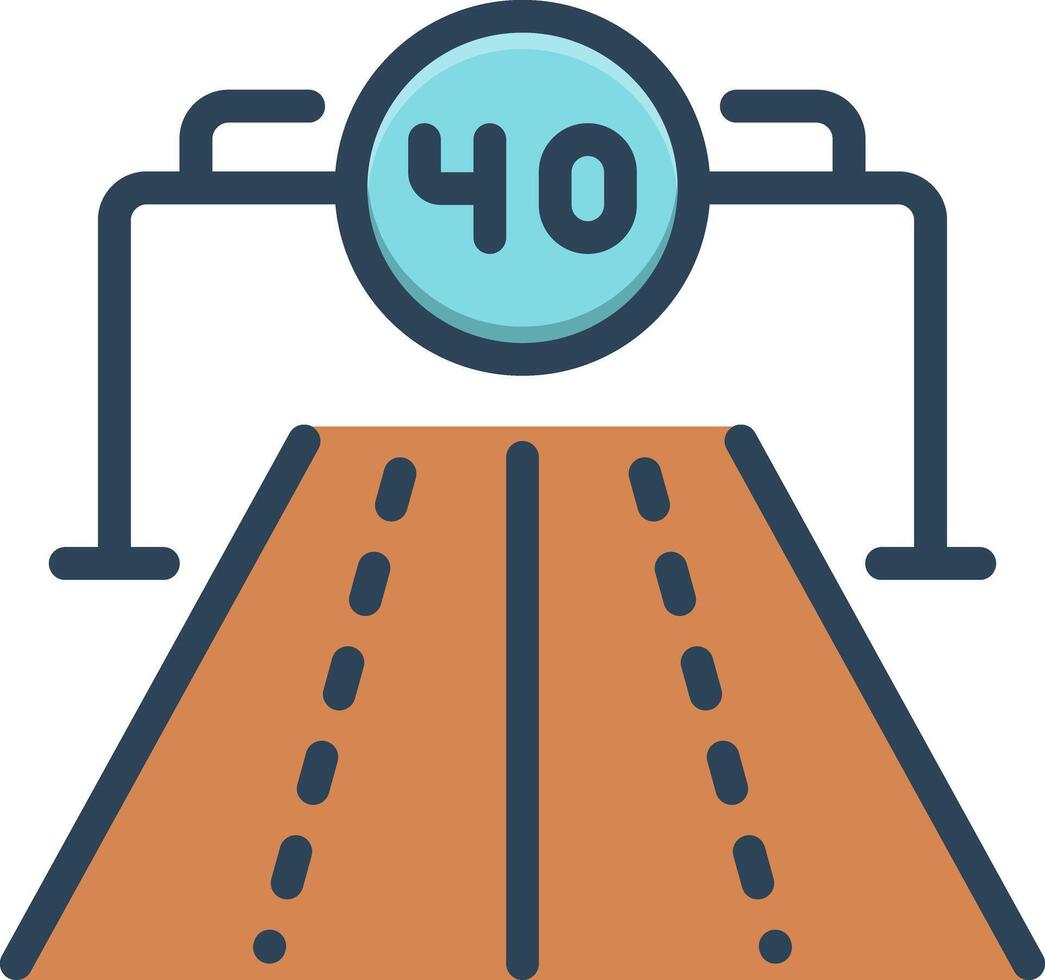 Color icon for speed limit vector