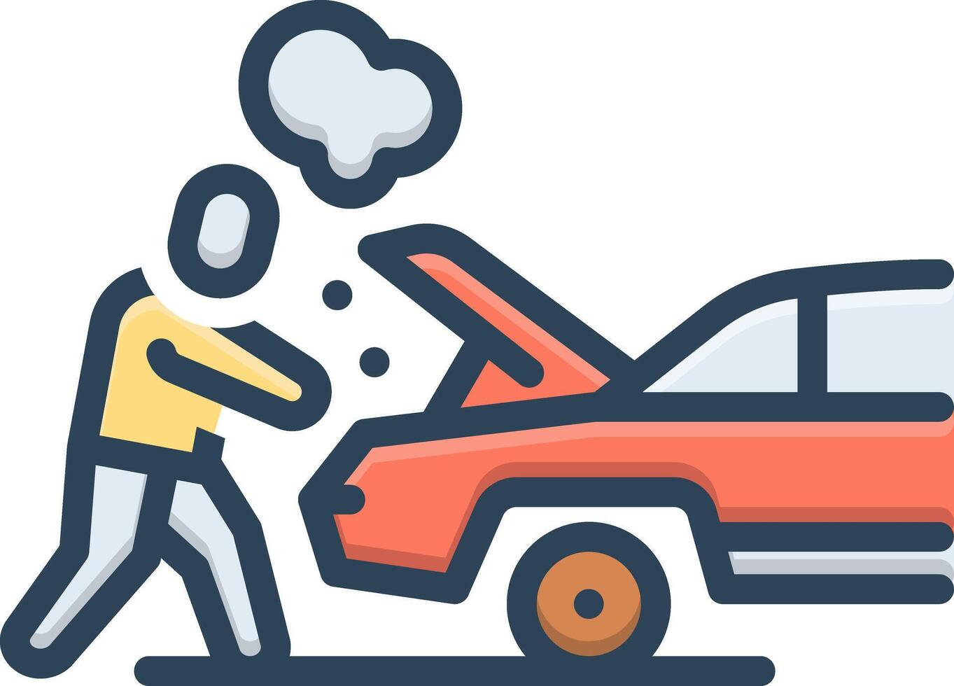 Color icon for vehicle breakdown vector
