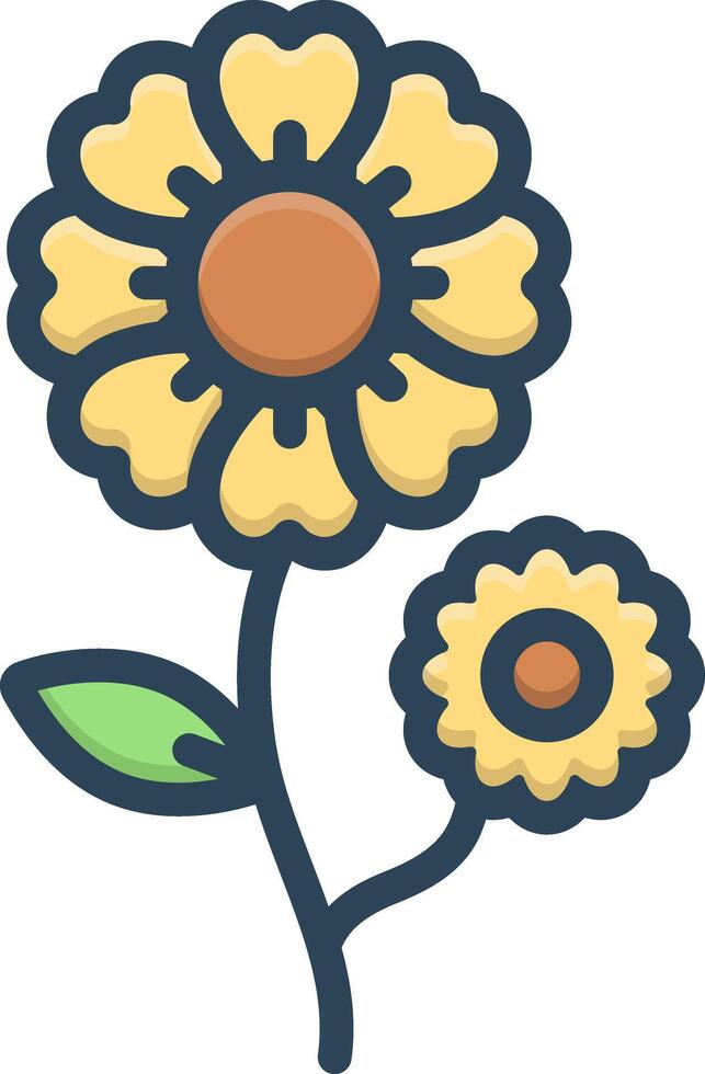 Color icon for flowers vector