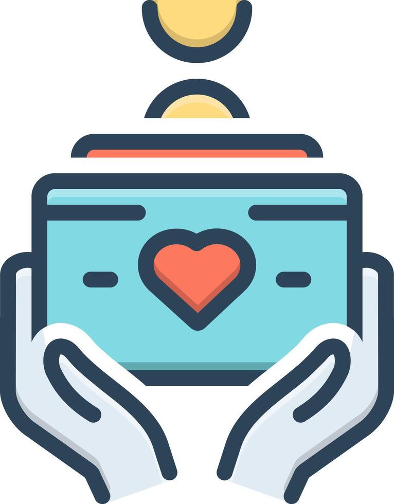 Color icon for donation vector