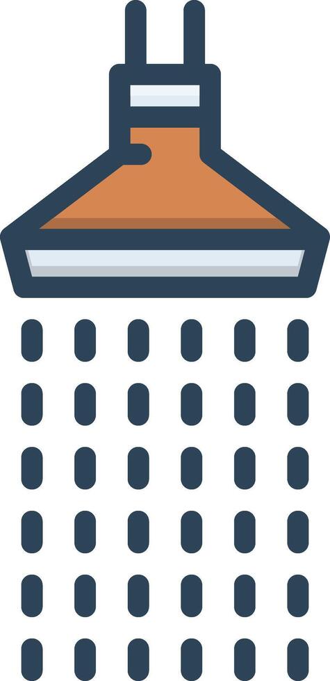 Color icon for shower vector