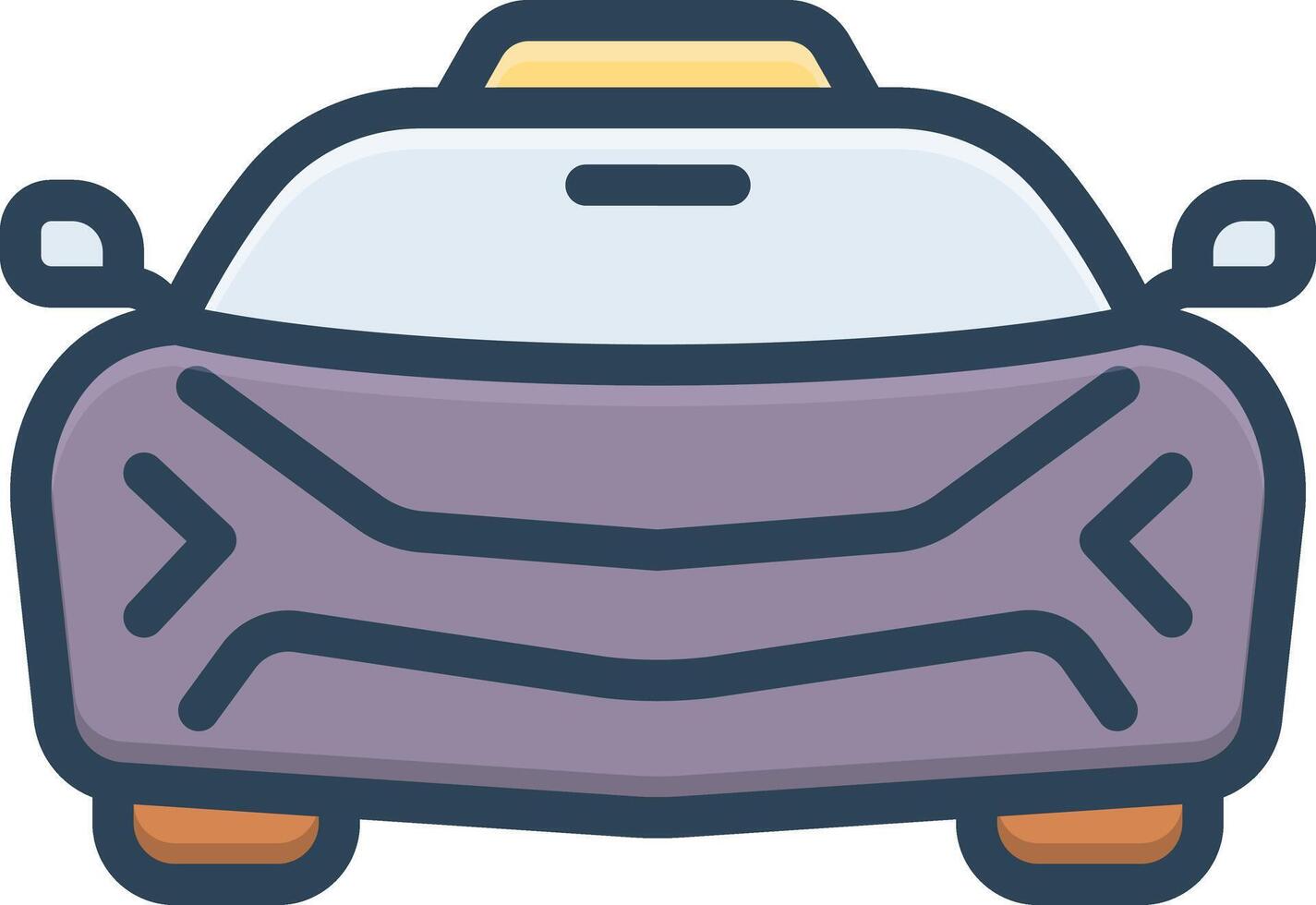 Color icon for taxi vector