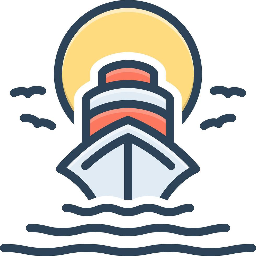 Color icon for voyage vector