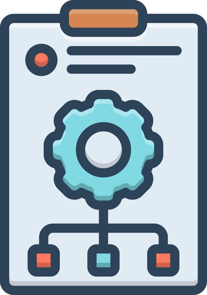 Color icon for project management vector