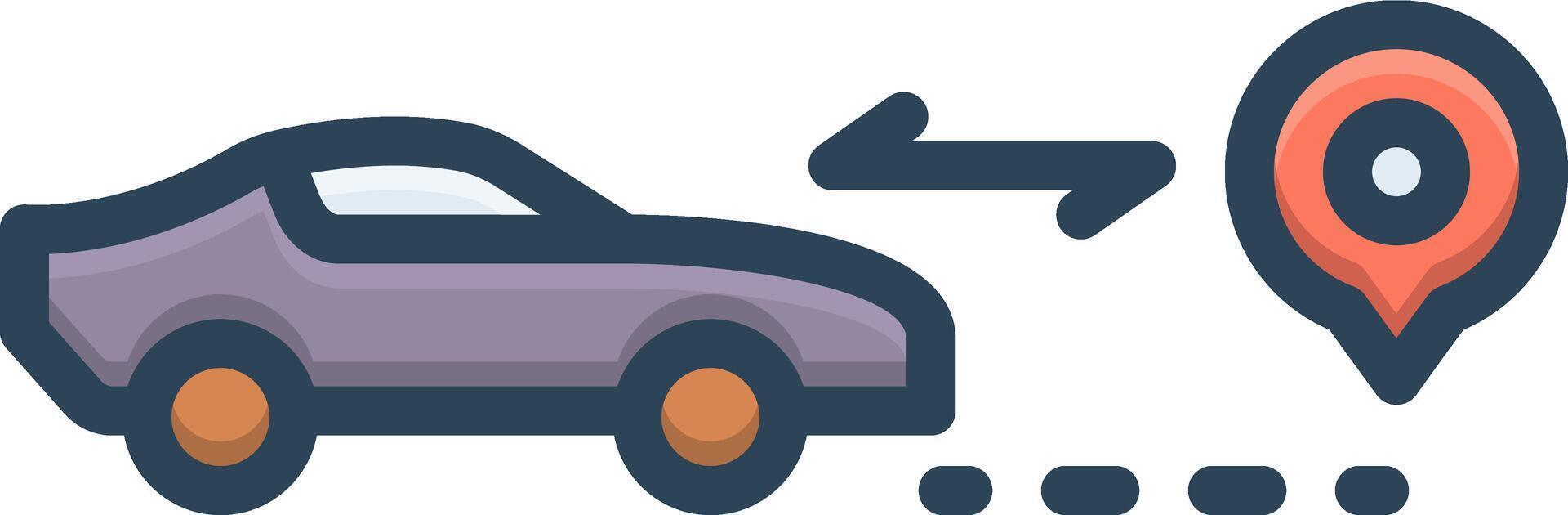 Color icon for distance vector