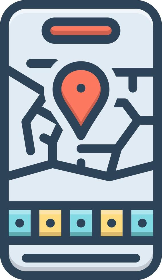Color icon for location vector
