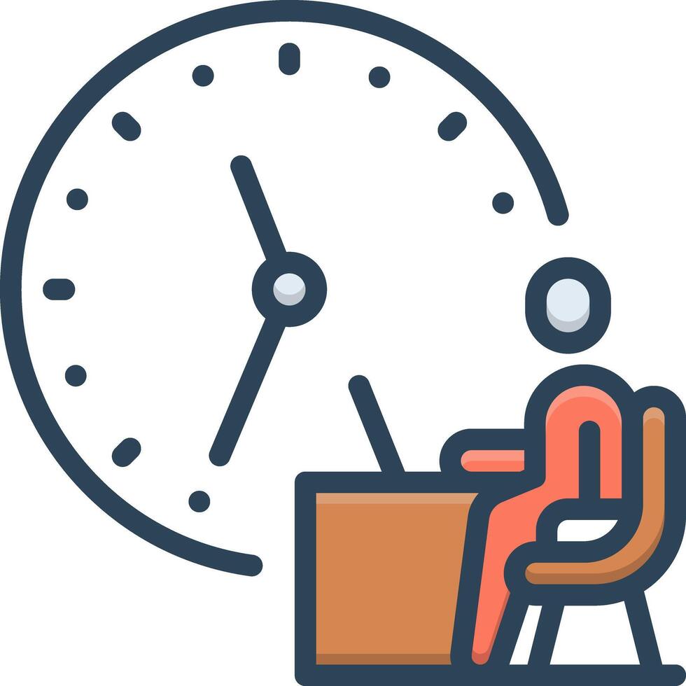 Color icon for punctuality vector