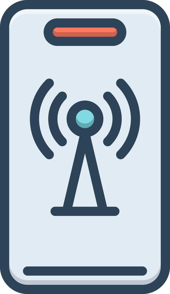 Color icon for wifi vector