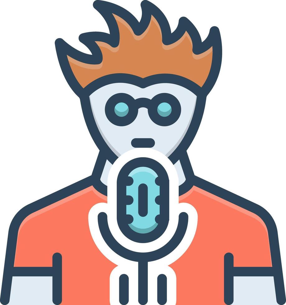 Color icon for singing vector