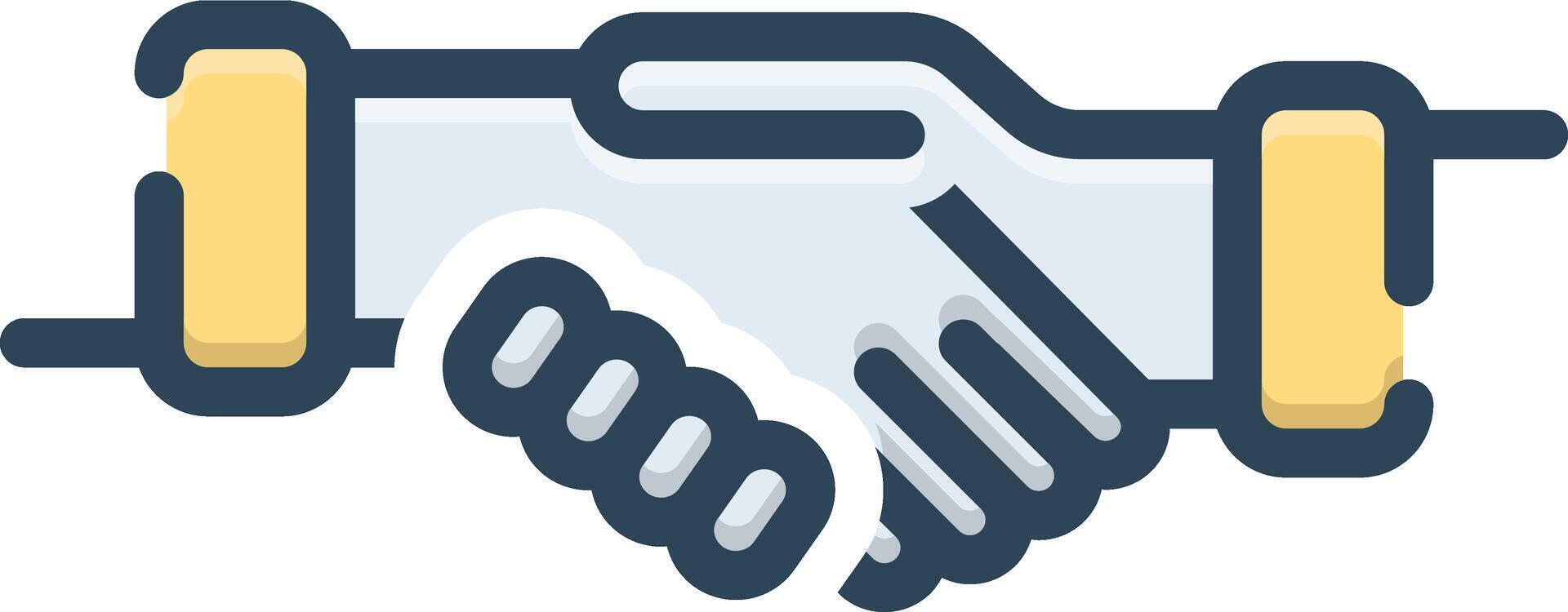 Color icon for helping hand vector