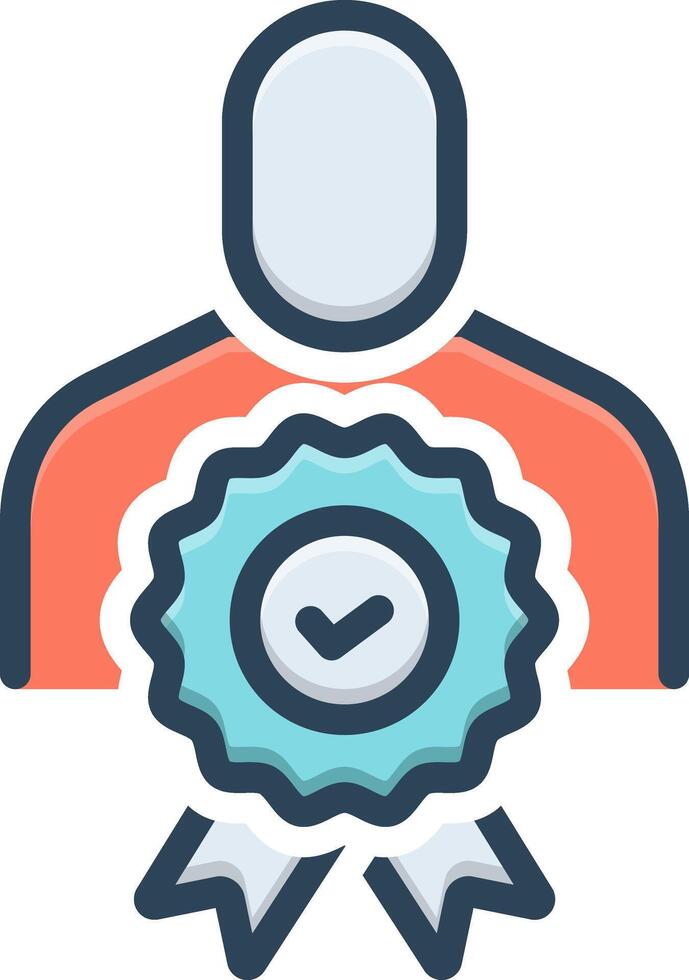 Color icon for celebrity vector
