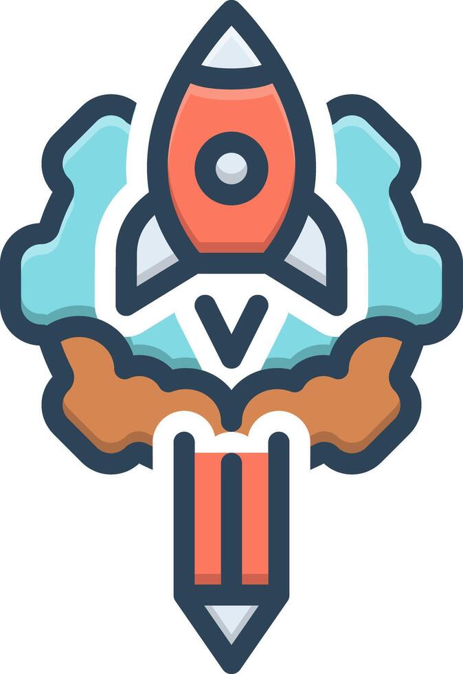 Color icon for creativity vector