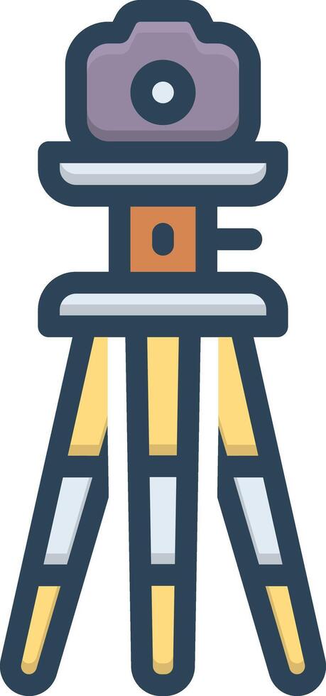 Color icon for tripod vector