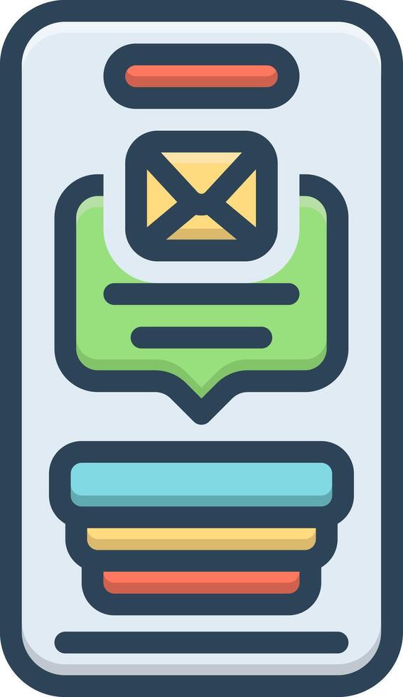 Color icon for message vector