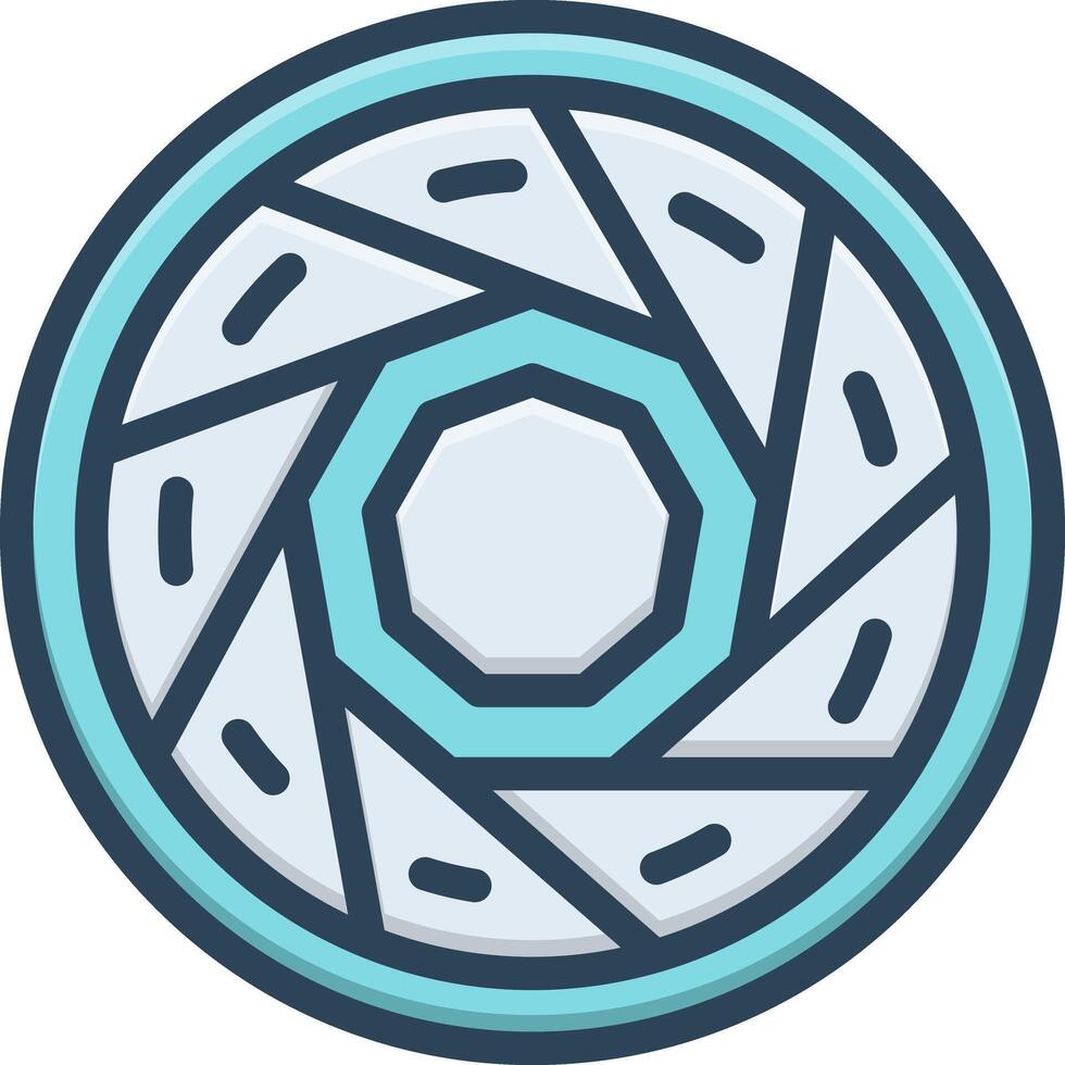 Color icon for aperture vector