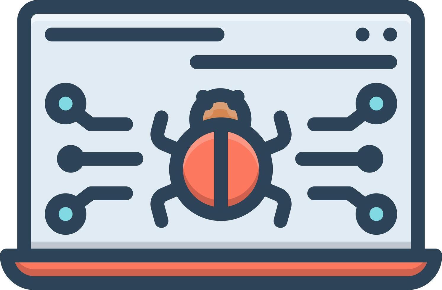 Color icon for malware vector