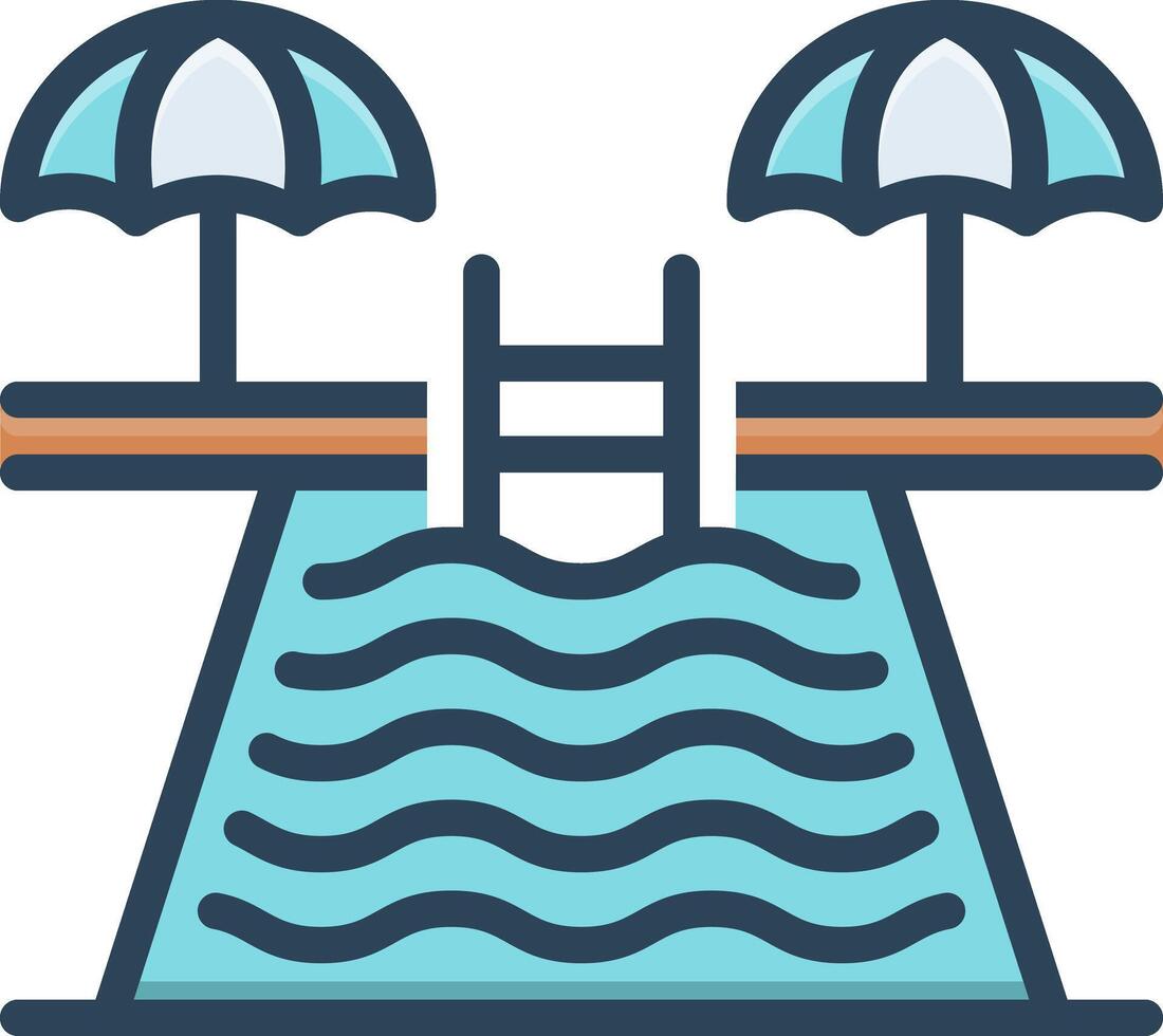 Color icon for pool vector