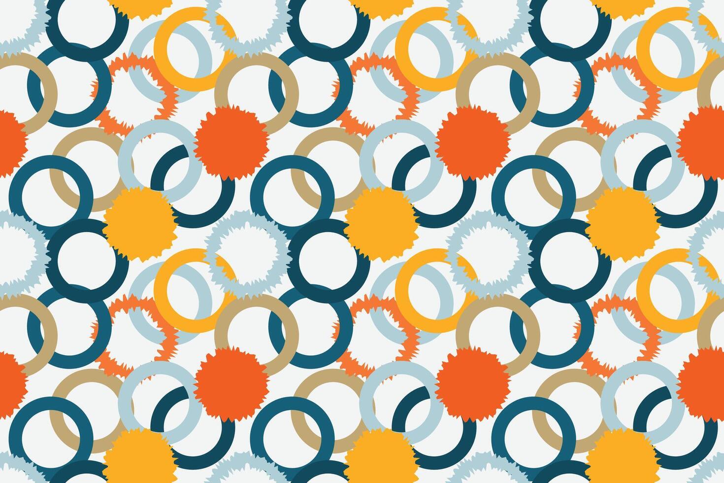 Circle lines geometric abstract seamless repeat pattern vector