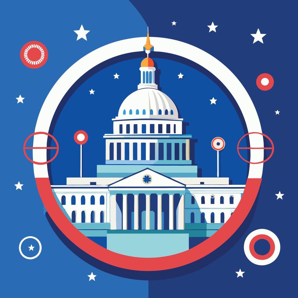 US Capitol Building, Washington DC vector