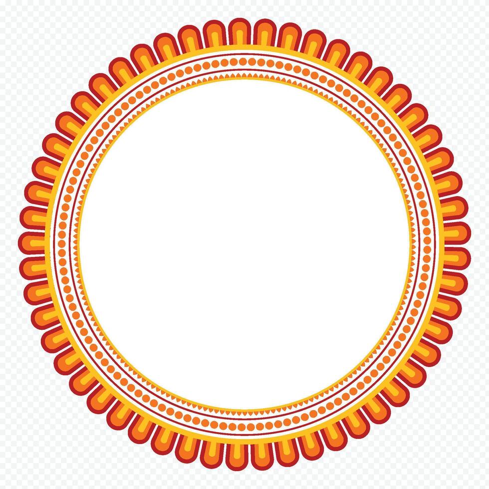 Durga Puja, Background, Poster, Sale, Circular, Frame, Border, on Transparent Background vector