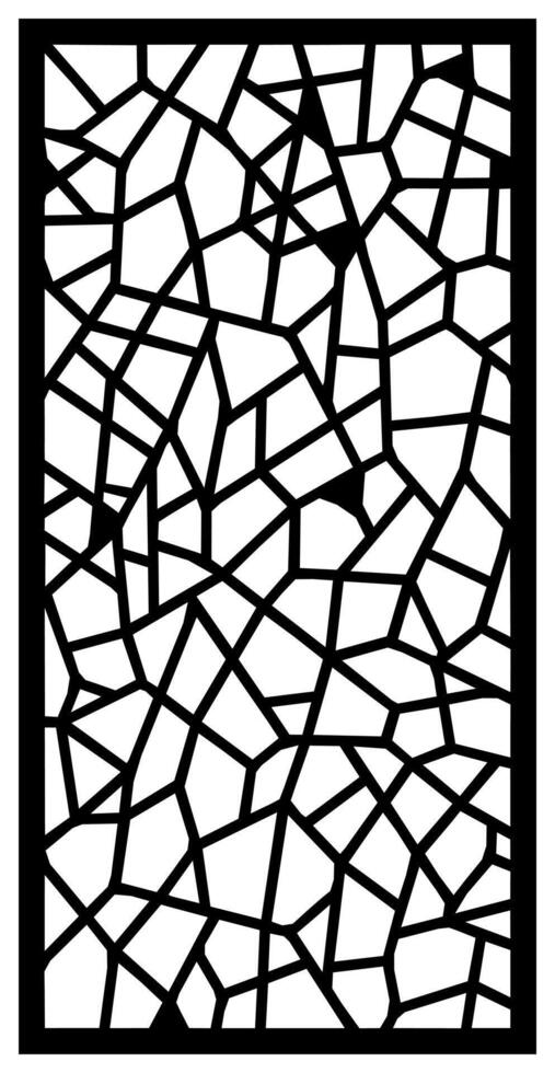 Laser cutting black and white panel motif vector