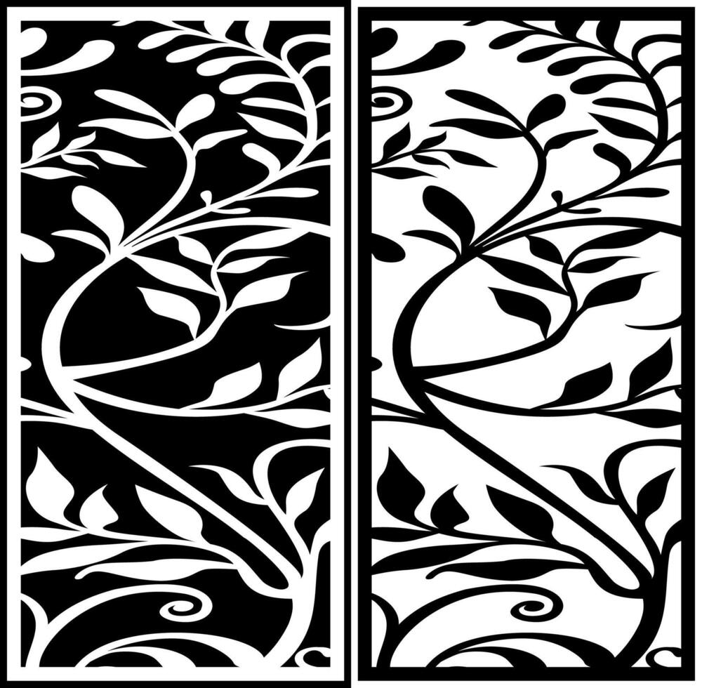 After careful consideration, we are Beautiful black and white scrub flower cutting pattern vector