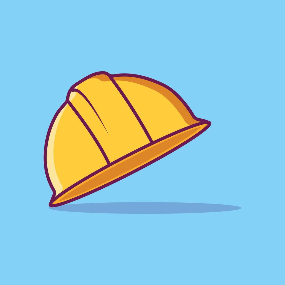Helmet Illustration Isolated cartoon Labor Day icon elements design Helmet sticker design vector