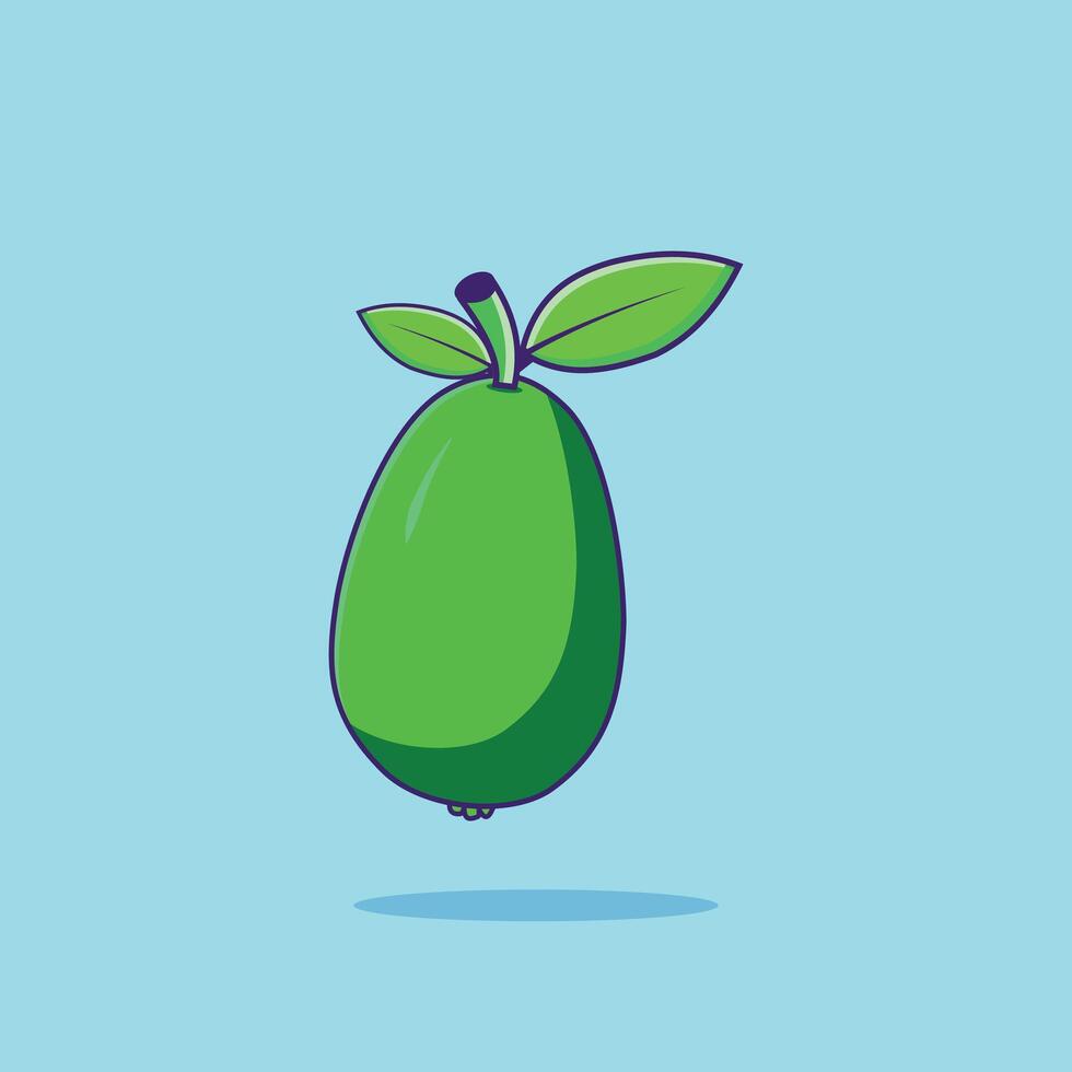 Green Guarva illustrations Guarva cartoon is isolated on a solid color background vector
