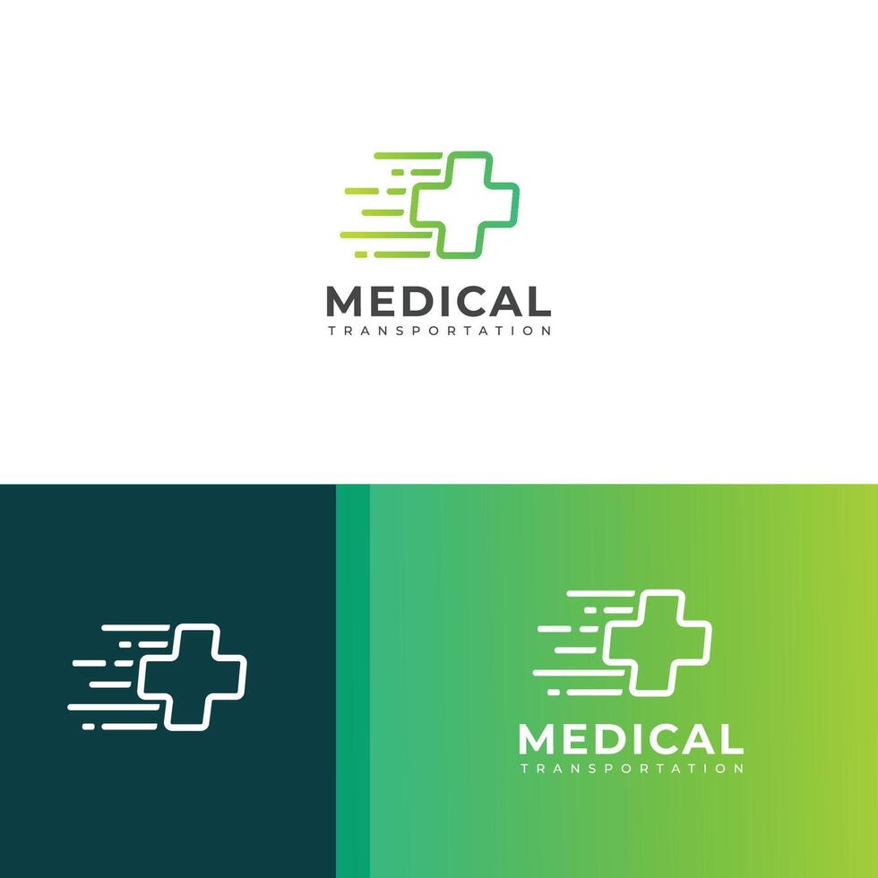 Medical transportation logo. vector
