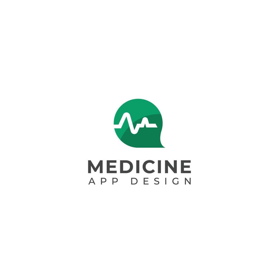 Medicine app logo. vector