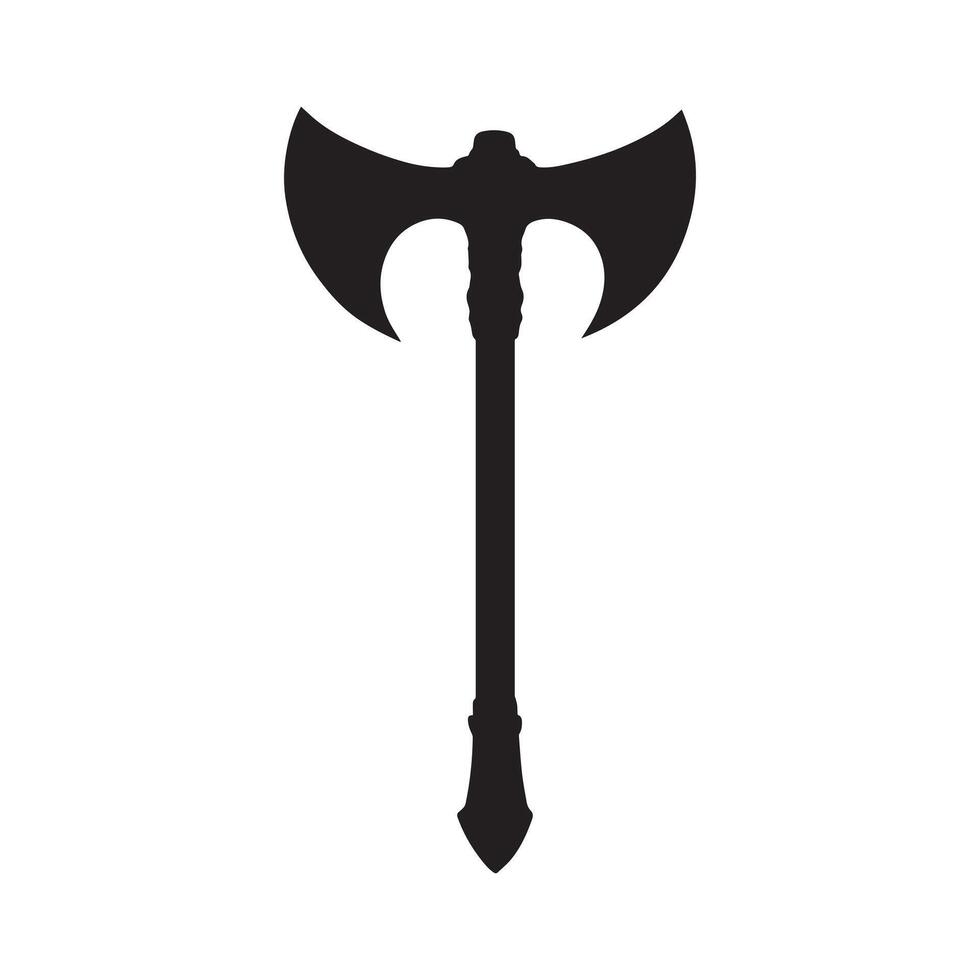 Dagger Clipart, Sword Outline Design, two blades sword Illustration black and white vector
