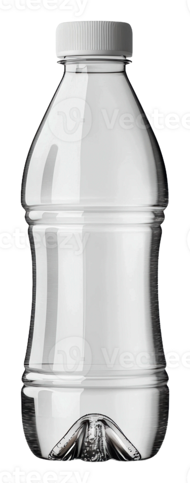 klar Plastik Wasser Flasche mit Schraube Deckel, Schnitt aus - - Lager . png