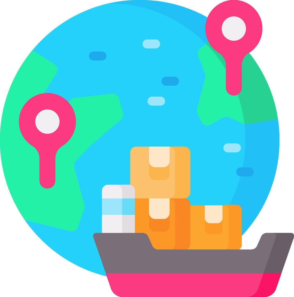 worldwide shipping illustration design vector