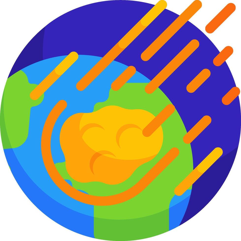 meteorite illustration design vector
