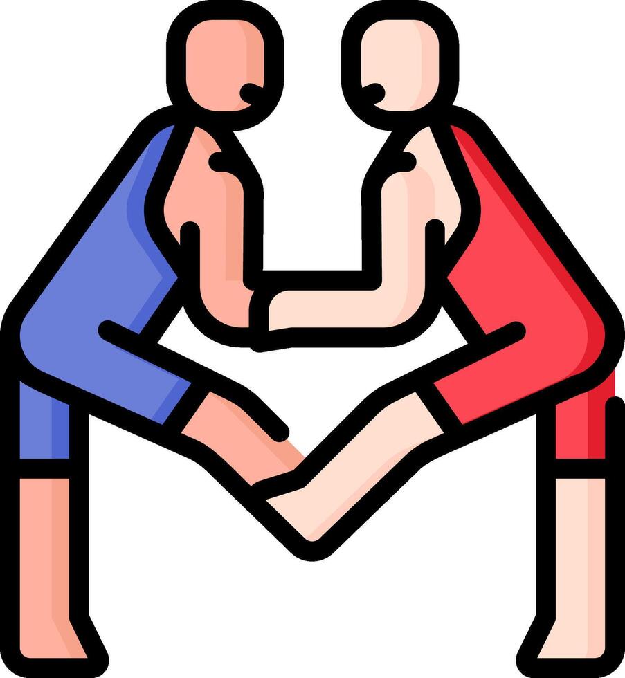 wrestling illustration design vector