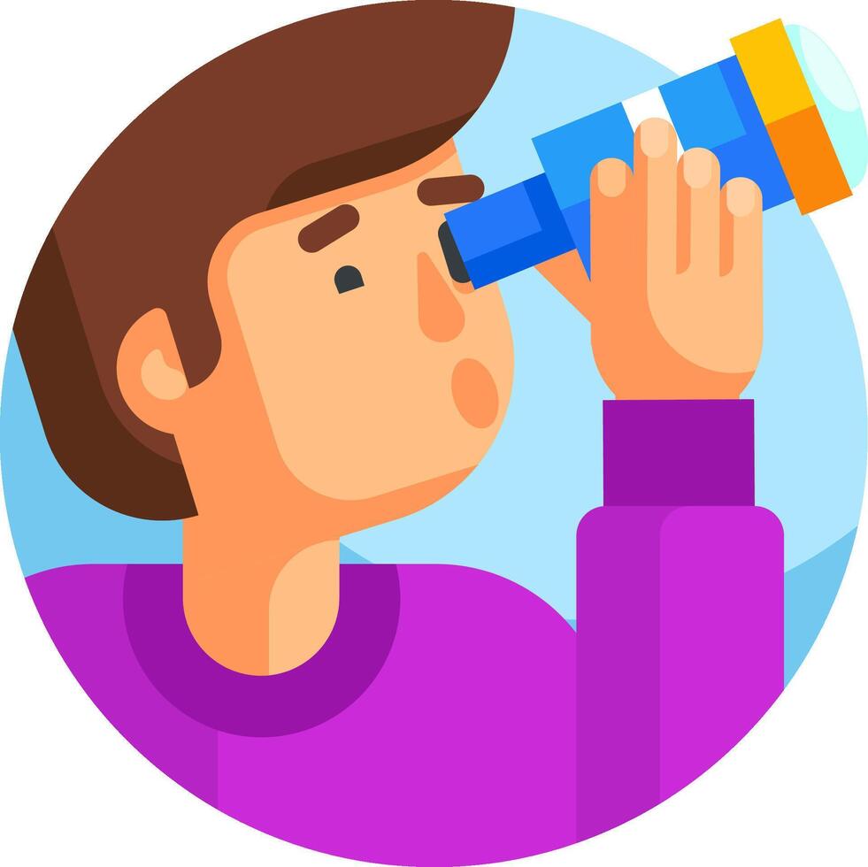 telescope illustration design vector