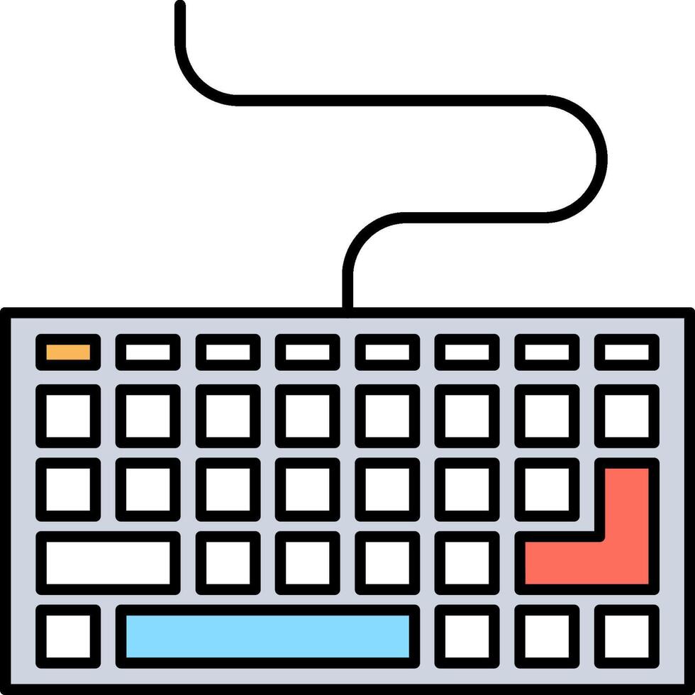 computer keyboard illustration design vector